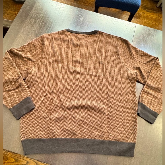 J. Crew Cashmere Herringbone Sweater, Brown/Rust, XXL, EUC - Picture 4 of 7